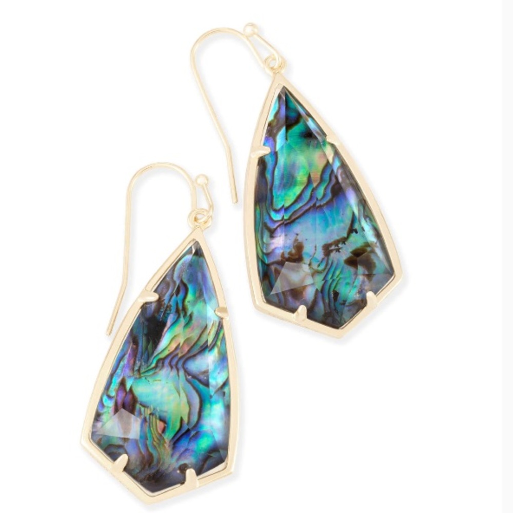 Carla Gold Drop Earring - Abalone Shell